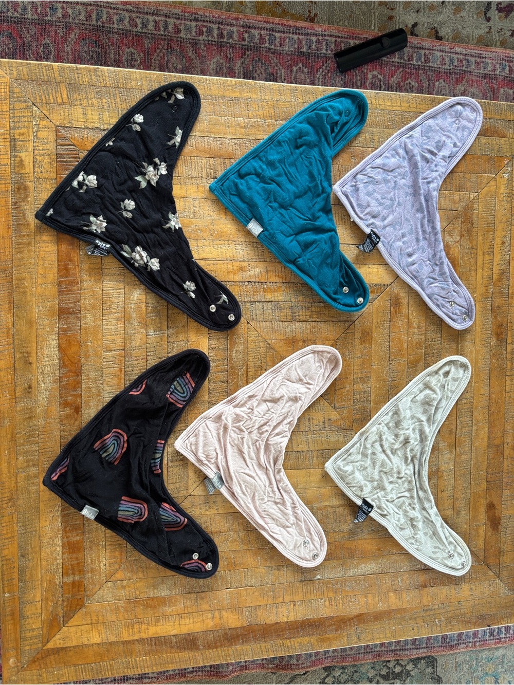 Kyte BABY Bandana Bibs - Black, Teal, Lavender, Blush, Cream